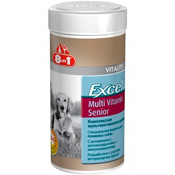 8 in 1 эксель мультивитамины для пожилых собак 70 таблеток