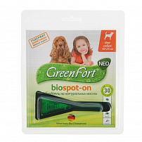 G202 Грин Форт NEO биокапли от клещей и других эктопаразитов для собак до 10-25 кг