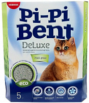 Pi-Pi Bent DeLuxe Fresh grass 5 кг комкующийся наполнитель для кошачьих туалетов