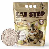 Cat Step Наполнитель растительный комкующийся Tofu Original 2,8кг*6л