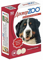 Доктор ZOO Здоровье кожи и шерсти 90 шт мультивитаминное лакомство с биотином для собак