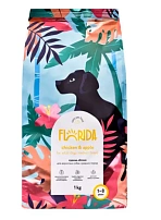 FLORIDA 3 кг сухой корм для взрослых собак средних пород с курицей и яблоком 