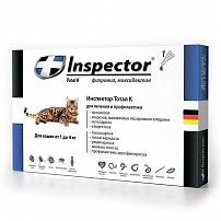 I200 Inspector мини капли для кошек и собак от 0,5-2 кг внешних и внутренних паразитов