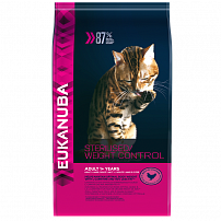 EUKANUBA ADULT STERILISED WEIGHT CONTROL 10 кг сухой корм для взрослых кошек с избыточным весом и стерилизованных