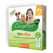 G204 Грин Форт NEO биоошейник от эктопаразитов для кошек и собак мелких пород