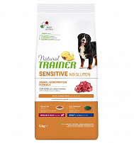 TRAINER NATURAL SENSITIVE NO GLUTEN MEDIUM&MAXI ADULT DOG – LAMB 12 кг сухой корм для взрослых собак средних и крупных пород без глютена с ягненком