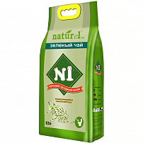 №1 Naturel зеленый чай 17,5 л комкующийся наполнитель для кошачьих туалетов