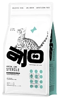 AJO Cat Sterile 1,5 кг сухой полнорационный корм для активных стерилизованных кошек с высоким содержанием белка с индейкой и уткой 