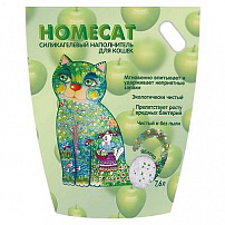 HOMECAT Яблоко 7,6 л силикагелевый наполнитель для кошачьих туалетов с ароматом яблока
