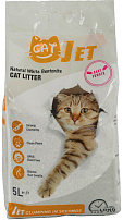 Наполнитель комкующийся CatJet для кошек, белый бентонит 0,60-2,38 мм 5 литров, Аромат детской присыпки