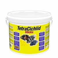 Tetra сichlid sticks основной корм для цихловых и крупных декоративных рыб 10 л (палочки)