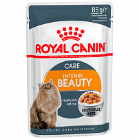ROYAL CANIN INTENSE BEAUTY 85 г пауч желе влажный корм для кошек старше 1-го года для поддержания красоты шерсти 1х24
