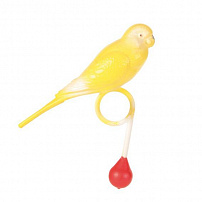 Trixie (Трикси) игрушка для птиц Пластиковый попугай с кольцом для жердочки 13 см