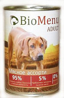 Biomenu (био меню) adult консервы для собак мясное ассорти 95%-мясо 410 г