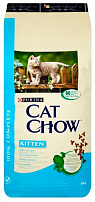 Кет чау (cat chow) kitten с курицей для котят 15 кг