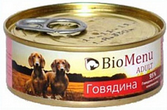 Biomenu (био меню) adult консервы для собак говядина 95%-мясо 100 г