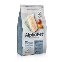 ALPHAPET SUPERPREMIUM MONOPROTEIN 3 кг сухой корм для взрослых собак мелких пород из белой рыбы 