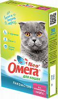 ОМЕГА NEO+ лакомство для кошек кастрированных с L-карнитином 90таб. (1*5уп)