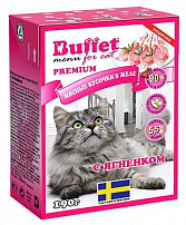 BUFFET Tetra Pak 190 г консервы для кошек мясные кусочки в желе с ягненком 1х16
