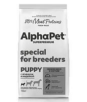 ALPHAPET SUPERPREMIUM 18 кг сухой корм для щенков, беременных и кормящих собак мелких пород с ягненком и индейкой
