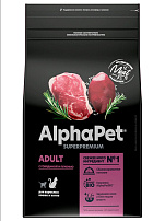 ALPHAPET SUPERPREMIUM 3 кг сухой корм для взрослых домашних кошек и котов с говядиной и печенью 1х3
