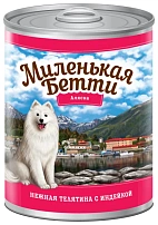 Миленькая Бетти консервы  для собак Нежная телятина с индейкой в желе 400гр (9 шт)