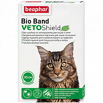 BEAPHAR Bio Band Veto Shield 35 см ошейник для кошек и котят с 2 месяцев от блох на натуральных маслах на 4 месяца, зеленый