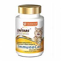 Unitabs ImmunoCat с Q10 витамины для кошек Юнитабс с таурином 120 таб.