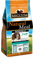 MEGLIUM SENSIBLE 15 кг корм для взрослых собак с чувствительным пищеварением ягненок, рис