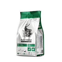 DOCTRIN Сухой беззерновой корм  для взрослых собак мелких пород с телятиной и олениной 3 кг