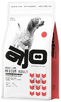AJO Dog Medium Adult 2 кг сухой  корм для взрослых собак средних пород говядина с гречкой 