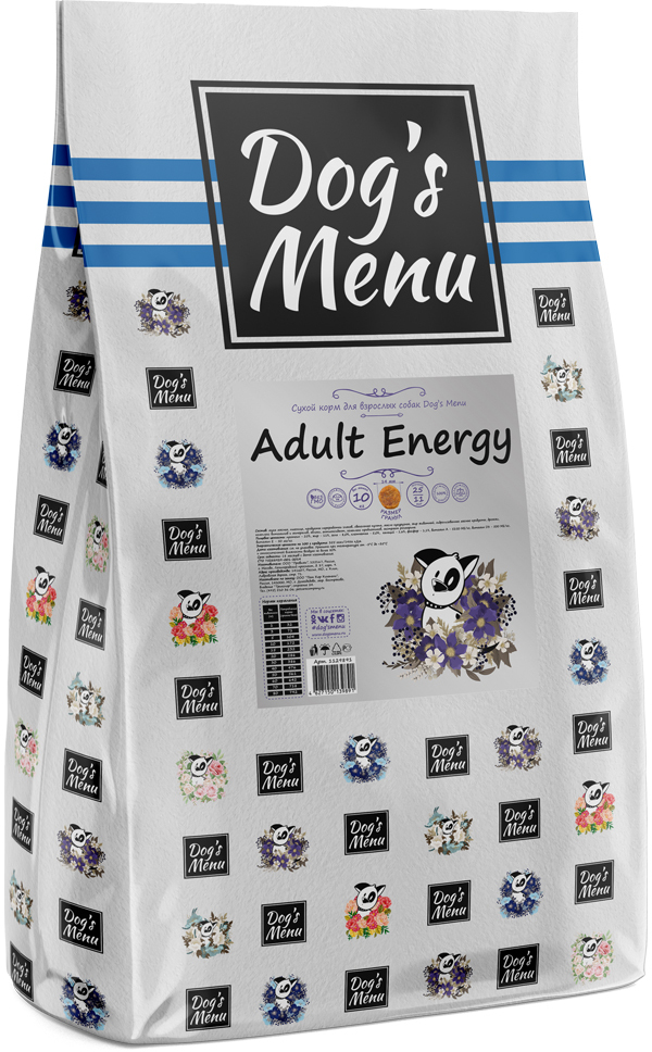 Dog`s Menu Adult ENERGY 25/11 10 кг сухой корм для взрослых активных собак