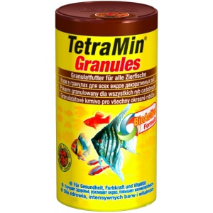 Tetra min granules сновной корм для всех видов декоративных рыб 250 мл