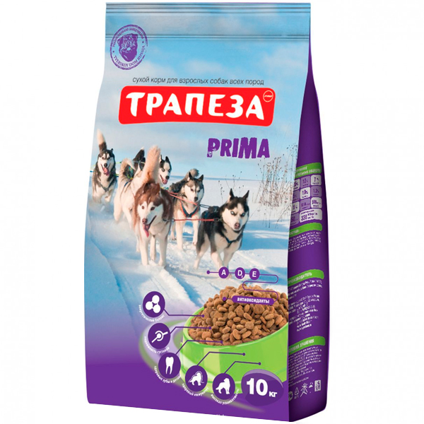 Трапеза ПРИМА сухой корм для активных собак 10 кг