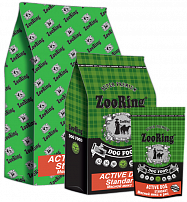 ZooRing Active dog standart 25/13 Мясной микс (говядина и птица) сухой корм для собак 20 кг