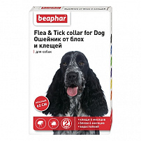BEAPHAR Flea & Tick collar for dog 65 см ошейник для собак от блох и клещей красный
