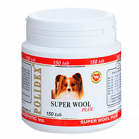 Полидекс (Polidex) Super wool plus Супервул плюс для шерсти и кожи щенков и собак 150 таб