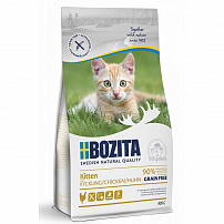 BOZITA Kitten Grain Free сух.корм беззерновой д/КОТЯТ и Беременных кошек с Курицей 400гр