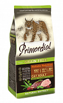 PRIMORDIAL 400г корм сухой для кошек беззерновой утка индейка