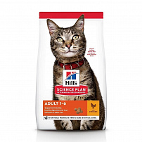Hill`s Science Plan Adult 15 кг сухой корм для взрослых кошек для поддержания жизненной энергии и иммунитета курица
