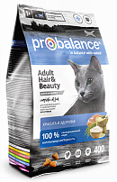 ProBalance Hair & Beauty Корм для кошек Красивая шерсть и здоровая кожа 400гр ProBalance Hair & Beauty Корм для кошек Красивая шерсть и здоровая кожа 400гр