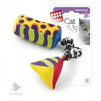 GiGwi (Гигви) игрушка для кошек тканевая дразнилка с кошачей мятой 18 см