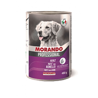  Morando Professional Консервированный корм для собак паштет с ягненком, 400г, жб *24