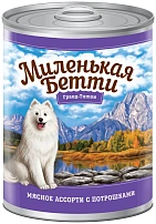 Миленькая Бетти консервы  для собак   Мясное ассорти с потрошками в желе 400 гр (9 шт)