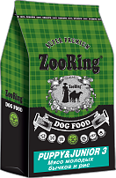 ZooRing puppy&junior 26/15 сухой корм для щенков мясо молодых бычков и рис 10 кг