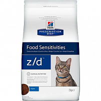 Hill`s Prescription Diet z/d Food Sensitivities 2 кг сухой корм для кошек с острыми пищевыми аллегриями