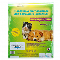 Доброзверики пеленка Многоразовая гигиеническая для животных 60х95 см