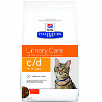 Хиллс (Hill's) prescription diet C/D multicare feline chicken dry сухой корм для кошек профилактика мкб 1,5 кг