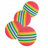 Trixie (Трикси) набор игрушек для кошек "Мяч радужный", мягкая резина 3,5 см, 4 шт в упаковке