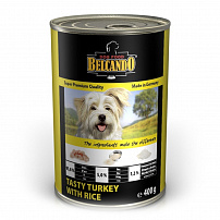 BELCANDO 400 г консервы для собак индейка с рисом 1х12